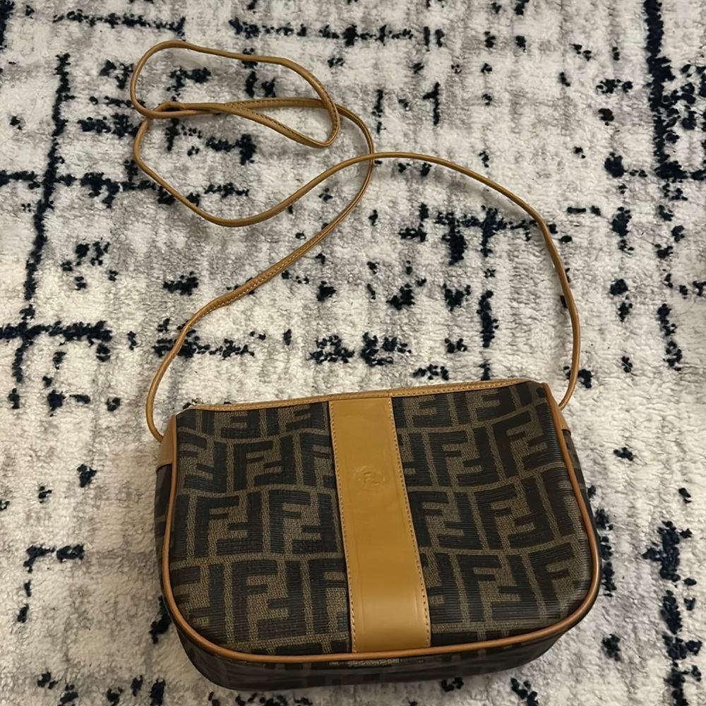 Authentic Vintage Fendi Zucca crossbody bag